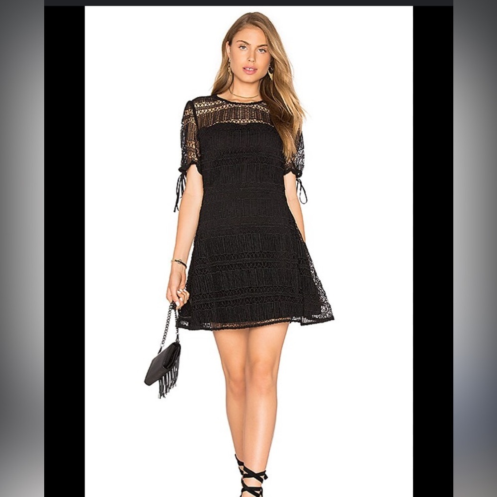 TULAROSA crochet lace overlay dress | L